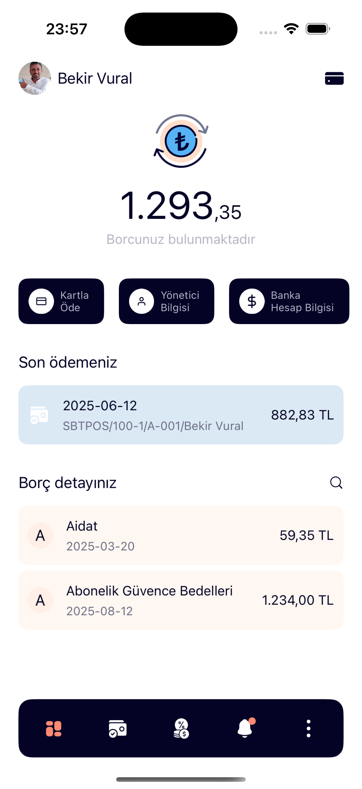 Odyosi mobil uygulama ekranı